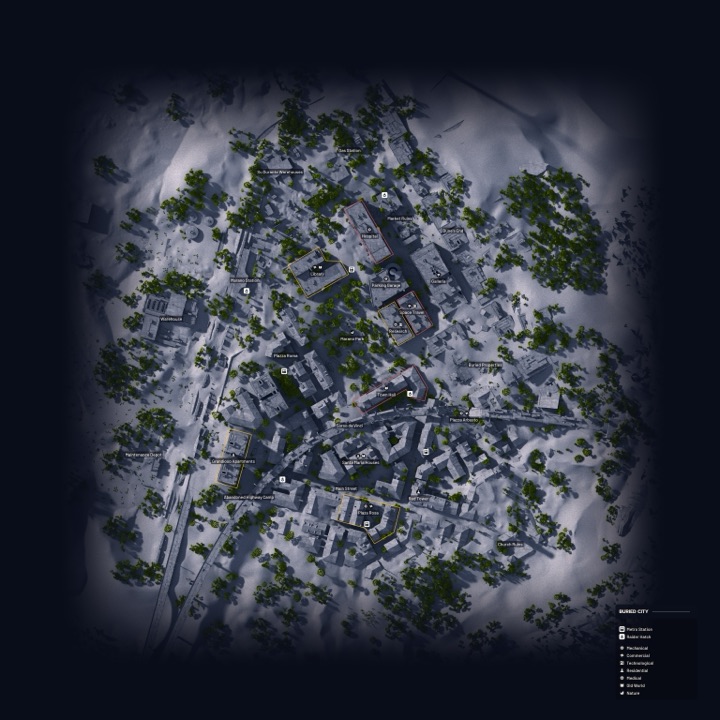 Buried City overview map