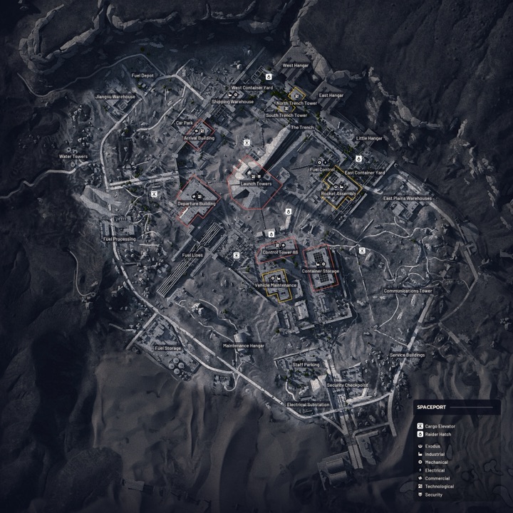 Spaceport overview map